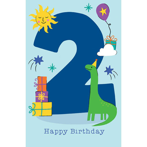 Picture of 2 BIRTHDAY CARD DINOSAUR